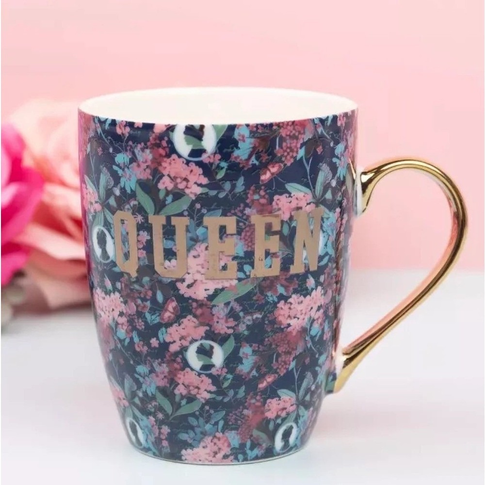 Bridgerton Shondaland Floral‎ Coffee Mug Queen Charlotte Netflix Regency